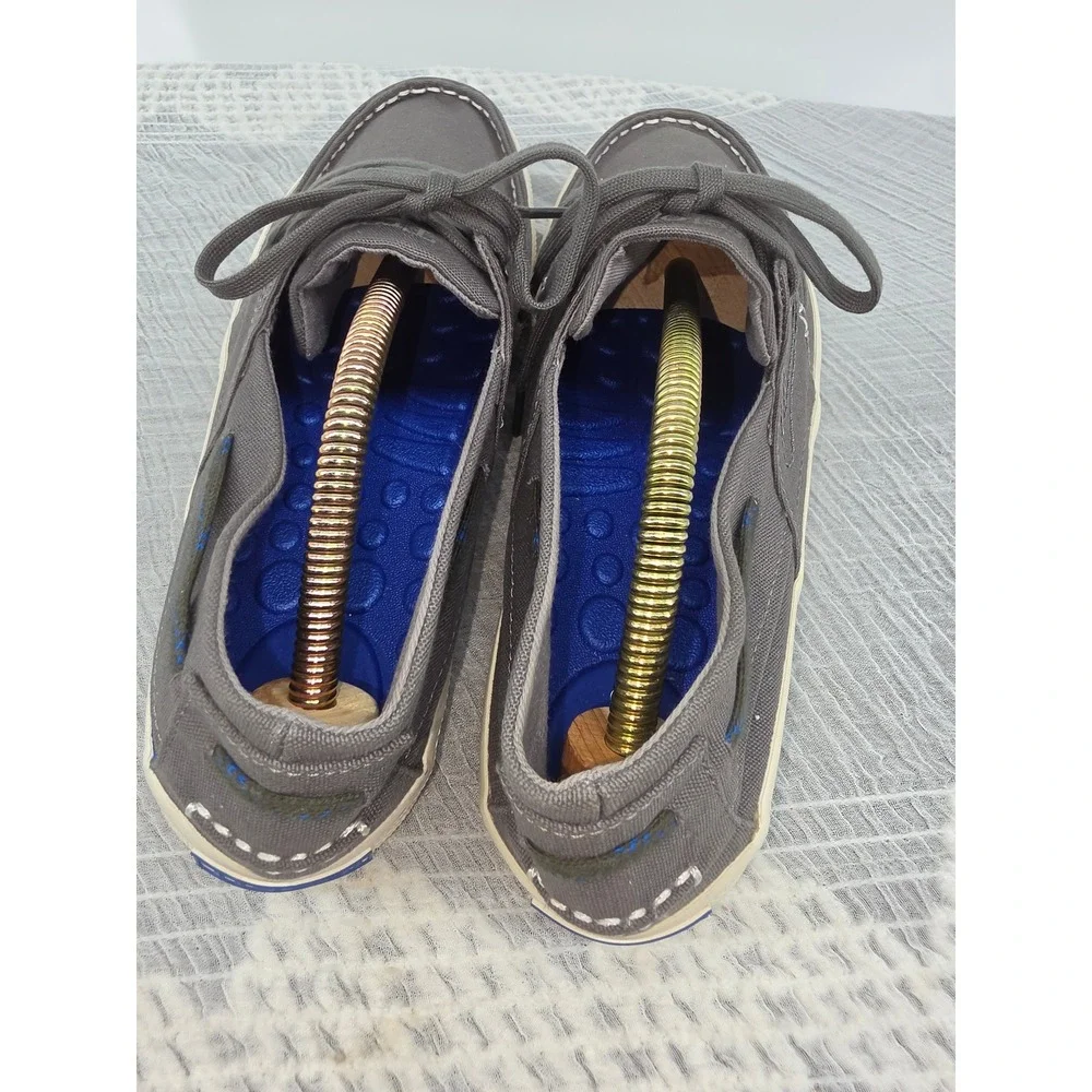 Tretorn Swedish Massage Tekno 01 Men Gray Canvas Boat Shoes Sneakers